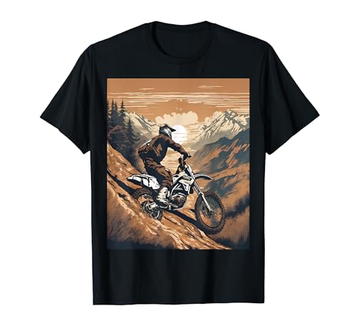 Dirt Bike Trail Rider Extreme Terrain Graphic Tee T-Shirt