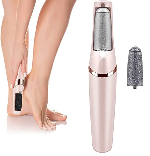 Electric Callus Remover with 2 Roller Heads - Rechargeable Electric Callus Remover Tool for an at-Home Spa Pedicure Experience - Removes Dry Skin for Smoother Feet