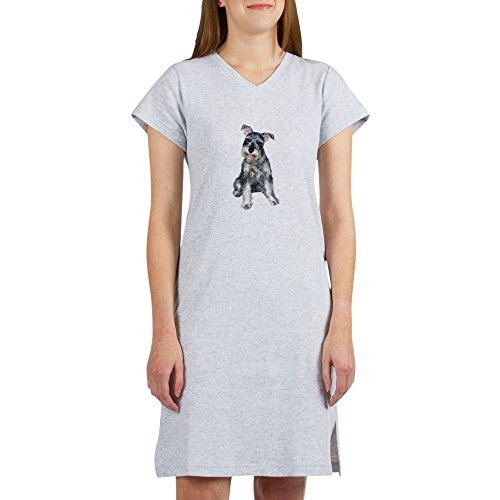 CafePress Schnauzer (Gp) Women's Nightshirt, Soft Long Pajama Shirt, Cotton PJs/Pyjamas Heather Grey