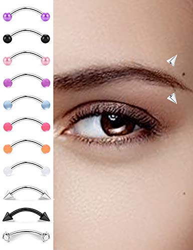 SCERRING 16G Eyebrow Rings Tragus Helix Rook Daith Earrings Lip Ring Barbell Body Piercing Jewelry Retainer 6mm 8mm 10mm 20-30PCS3