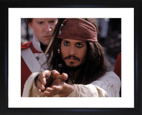 Preisvergleich Produktbild Johnny Depp gerahmtes Foto