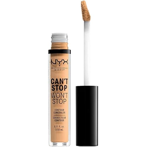 NYX PROFESSIONAL MAKEUP Can't Stop Won't Stop Contour Concealer, 24h Full Coverage Matte Finish - True Beige