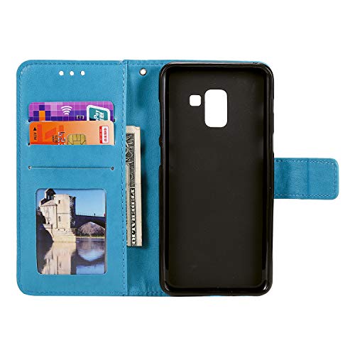 NEXCURIO Galaxy A8 2018 / A530 Hülle Leder, Handyhülle Tasche Leder Flip Case Brieftasche Etui mit Kartenfach Stoßfest Kratzfest Schutzhülle für Samsung Galaxy A8 2018 - – Bild 3
