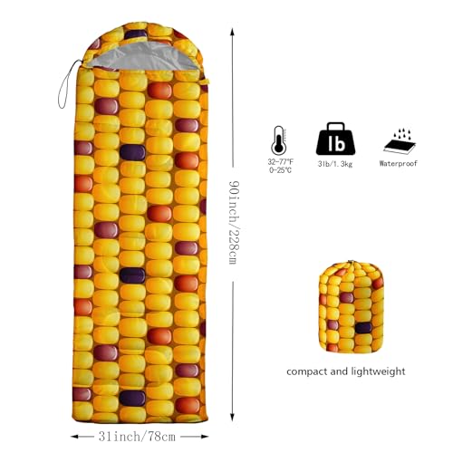 Bolsa de Dormir Musical Note para Adultos, 3 Estaciones, Color Amarillo, Ligera y Resistente al Agua miniatura 3