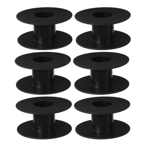 POPETPOP Plastic Wire Spool Cord Storage Reel 6pcs Black Extension Cord Organizer Cable Management for Electronics and Appliances