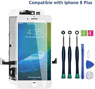 for iPhone 8 Plus Screen Replacement White 5.5", LCD Display Touch Digitizer Assembly