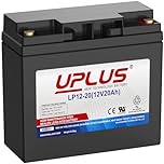 UPLUS 12V 20Ah LP12-20 Rechargeable Sealed Lead Acid Battery, Deep Cycle AGM-SLA Batteries, M5 Terminal, for Ride-on Mower, Golf Trolley, Mobility Scooter, Powerchair, Lawn Tractor, etc