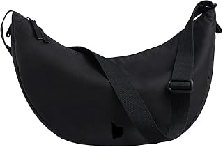 BALACHIA Moon Bag with Adjustable Strap,Classic Hobo Shoulder Bag, Black Nylon, Crescent Shape, Adjustable Strap, Lightwei... Price In India