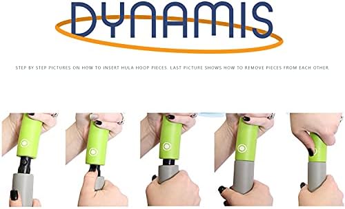 Dynamis Fat Burning Weighted Hula Hoop for Adults - Exercise Hula Hoop - Fitness, Core, & Waist Trimmer - Hula Hoops - Weighted Hula Hoops for Women - (3.6 pounds) - Hula Hoops for Adults Weight Loss