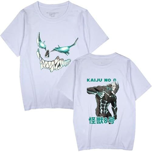 BUIWOT Camiseta Kaiju No.8 Cuello Redondo Algodón Manga Corta Tops de Verano Cosplay Oversize Unisex Casual Sports Manga Corta-White||x_l BUIWOT Camiseta Kaiju No.8 Cuello Redondo Algodón Manga Corta Tops de Verano Cosplay Oversize Unisex Casual Sports Manga Corta-White||x_l