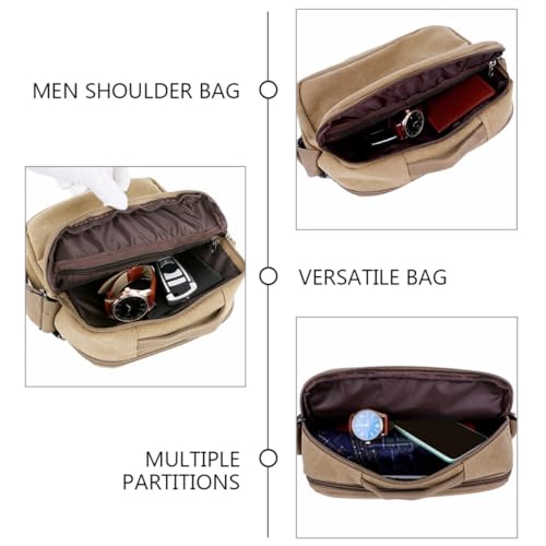 Backpack Style Casual Handbag for Men Satchel Bag Crossbody Belt Canvas Messenger Bag for Daily Use3
