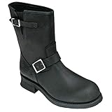  Stiefel Leder schwarz Herren Kochmann Engineer Boot Short kurze Biker Motorrad 44 schwarz