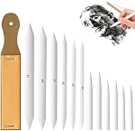 13 Pcs Blending Stumps For Drawing,Tortillions Set With Sandpaper Board,Professional Art Blenders & Sketch Drawing Tools For Shading,Blending Pencil Art Supplies Kit For Beginner,Students, Adults,Charcoal Pencil Drawing