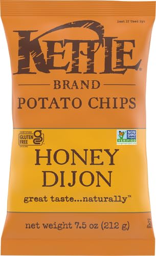 Image of Kettle Brand Potato Chips, Honey Dijon Kettle Chips, 7.5 Oz (Pack of 12)
