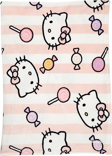 Kanguru La Coperta Con Le Maniche Hello Kitty Koc, Poliester, Różowy, 130 x 170 cm