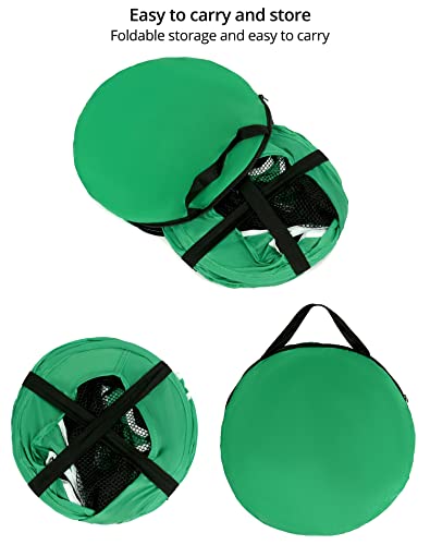 QWORK® Chipping Net - Pop Up Golf Practice Net with 2 Mats, 12 Training Balls & Tees - Image 3