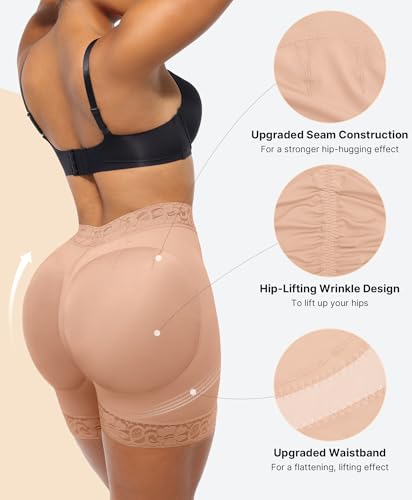 Image of SHAPELLX Butt Lifting Shapewear For Women Tummy Control Faja Shaping Shorts Thigh Slimming Panties Mid Waisted Shaper