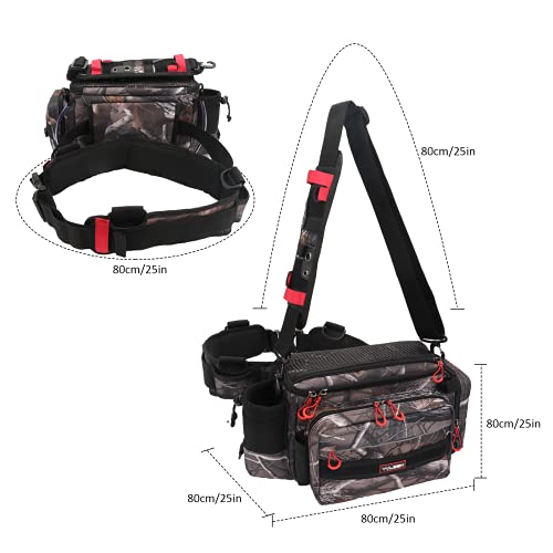 Yvleen Sling Fishing Tackle Bag - Outdoor Fishing Tackle Storage Pack - 2022 Newest Design Water-Resistant Fishing Waist Bag Cross Body Fly Fishing Sling Pack #TOP5