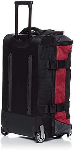 Amazon Basics Ripstop Rolling Travel Luggage Duffle Bag With Wheels - 28 Inch, Red