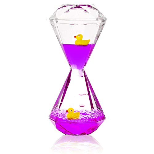 YUE Motion Liquid Motion Bubbler Floating Sea Creatures, Diamond Shaped Liquid Timer for Fidget Toy,Autism Toys , Children Activity, Calming Relaxing and Home OrnamentΓΒ (Purple Liquid with Duck Toys) YUE Motion Liquid Motion Bubbler Floating Sea Creatures, Diamond Shaped Liquid Timer for Fidget Toy,Autism Toys , Children Activity, Calming Relaxing and Home OrnamentΓΒ (Purple Liquid with Duck Toys)