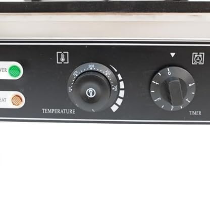 czyuRachel Kommerzieller Waffeleisen, 1500w 50~300℃ Edelstahl Waffle Mit Antihaftbeschichtung, Waffelmaker Für 10 Belgische Waffeln, Timer 0 Bis 5 Min, Tiefer Form – Bild 7