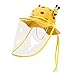 Produktbild Huiit Baby Jungen Mädchen Sonnenhut Für Baby Kleinkind Sommer Sonnenschutz Schwimmen Strand Pool Fisherman's Cap Abnehmbar Einstellbar,Yellow 2,one Size