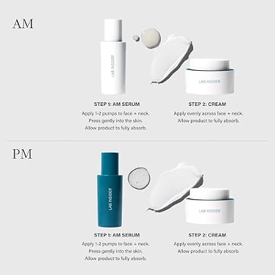 SKINN Lab Insider 45-Day Face Boot Camp Skincare Gift Set - Day & Night Facial Serum & Face Cream Set - Anti-Aging Skin Care Routine with Polyglutamic Acid & Hyaluronic Acid Serum Sculpts & Firms Skin