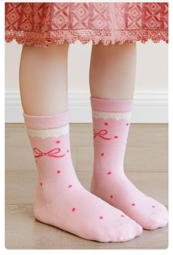 Toptim Girls' Casual Dress Socks Crew Length Kids Fashion Cotton Sock3