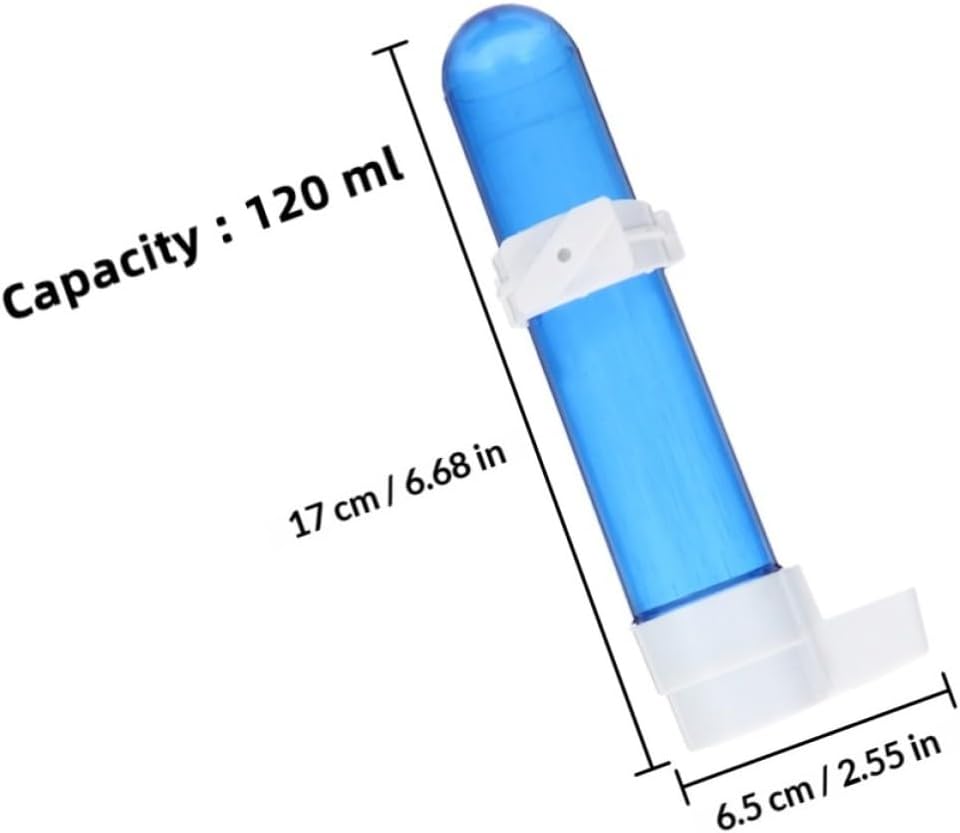 Automatic Bird Water Feeder Abs Water Bottle Easy to Clean Design 120ml 2pcs Large Capacity for Pet Birds
