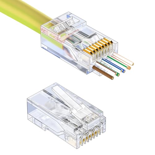 Conector RJ45 Pass Through Cat6 100 unidades miniatura 1
