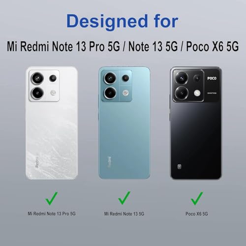 Image of NDCOM for Redmi Note 13 Pro 5G Back Cover | Poco X6 5G Back Cover | Redmi Note 13 Pro Cover Transperent Back Case