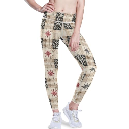 Pantalones de yoga de cintura alta elásticos con control de abdomen para mujer