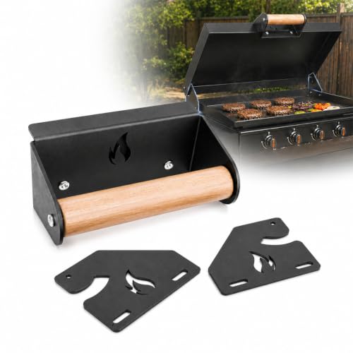 Handle & Hinge Kit for Blackstone Griddle 28 36 44 Wooden Handle Black