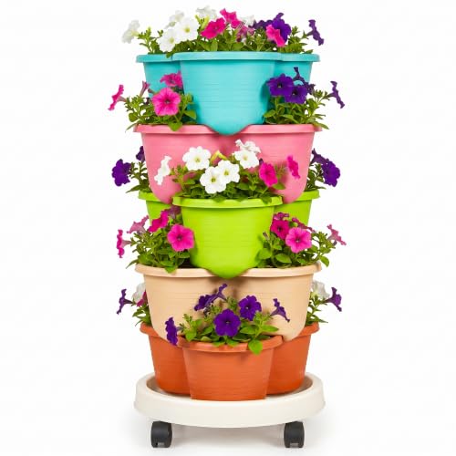 VECELO 5 Tier Vertical Garden Planter, Self...
