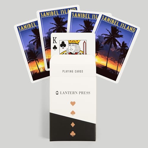 Baraja de póker Lantern Press Sanibel Island 52 cartas miniatura 6