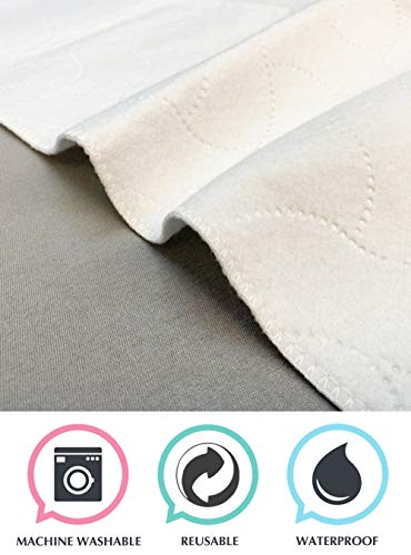 Image of American Baby Company Waterproof Quilt-Like Flat Reusable Multi-use Protective Mattress Pad Cover for Babies, Adults and Pets, White, 27 inchx36 inch