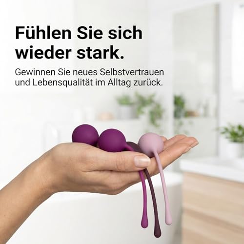Amaysin Liebeskugeln für die Frau aus Medizinischem Silikon - Liebeskugeln Beckenboden Training Anfänger Set mit 3 Beckenboden Kugeln für Frau - Sexspielzeug Kugeln für Beckenbodentraining - Kegel