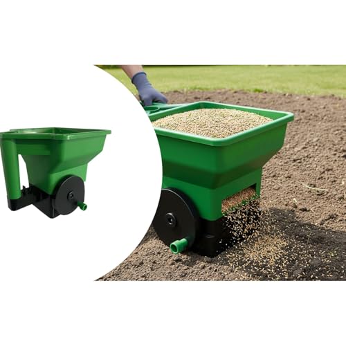 Esparcidor manual con manivela para césped y jardín miniatura 5