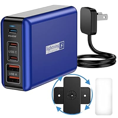 100W USB C Charger, 5 Port USB Tower Charging Hub Fast Charger...