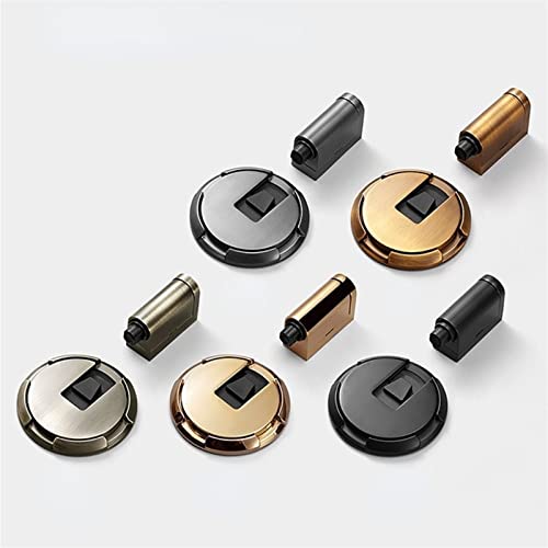 Tope de puerta sin perforar negro automático para accesorios de muebles 7