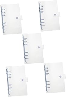 BESTOYARD 5 Peças Capa Transparente De Folhas Soltas A6 Pasta De Viagem Pasta De Escritório Pasta De Folhas Soltas Transparente A6 Fichário A6 Pasta Fichário A6 Orçamento Fichário A6 Capa