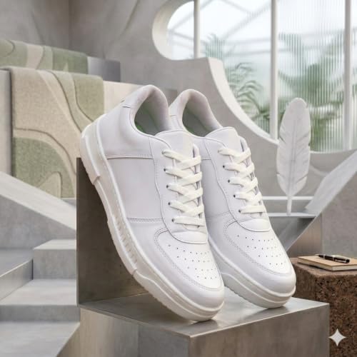 Image of Men's Black Casual Airmix Shoes | Premium Soft Cushion Sole | Lightweight Breathable Sneakers for Walking Office Travel College & Outdoor