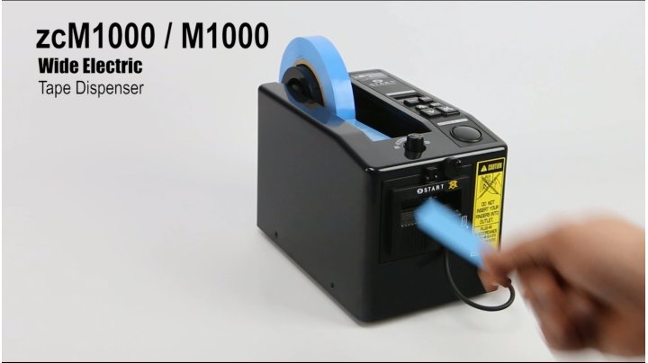 START International ZCM1000-2EU (M1000) – Elektrischer Klebebandspender Für Rollen Bis 51 Mm Breite & 999 Mm Länge – Mit Fotosensor, LED-Display & Einstellbarer Andruckwalze