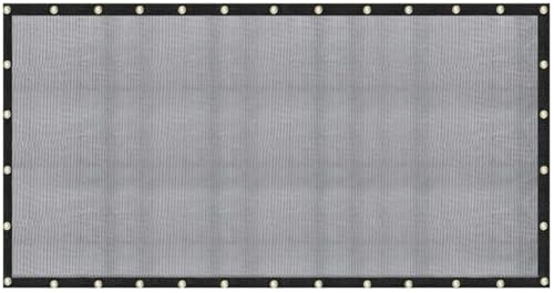 [Windscreensupplyco] 60-70% 10 FT X 20 FT Mesh Tarp/Shade Cloth 9-Needle Knitted Heavy Duty Black with Grommets for Green House, Garden, pergola, Pools, Dump Truck