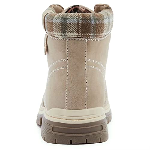 ANJOUFEMME Casual Winter Hiking Boots For Women - Womens Outdoor Snow Ankle Boots Waterproof Lightweight Lace up Fur Lined Walking Hiking Shoes3