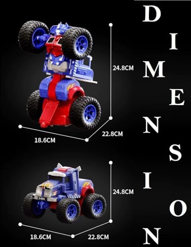 Image of SUPER TOY Remote Control Transform Car 360 Deformation RC Robot Truck One Click Convertible Racing Car for Kids Boys Birthday Gift