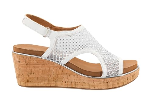 Image of Corkys Footwear Womens Carley Wedges, Featuring Corkys EVA Foam Cushioned Insoles, A 2.5 Inch Heel, Lightweight For All Day Wear, And Hook And Loop Closure