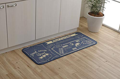 イケヒコ キッチンマット ふんわりベーカリ お手入れ簡単 滑りにくい 断熱性 ヴィンテージ柄 約50×120cm #3487219 ベーカリ