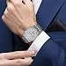 Imagen de SAPPHERO Reloj para Hombre Reloj de Hombre Relojes de Pulsera para Hombres Impermeable Business Date Sport Time Moda Acero Inoxidable Blanco Plateado