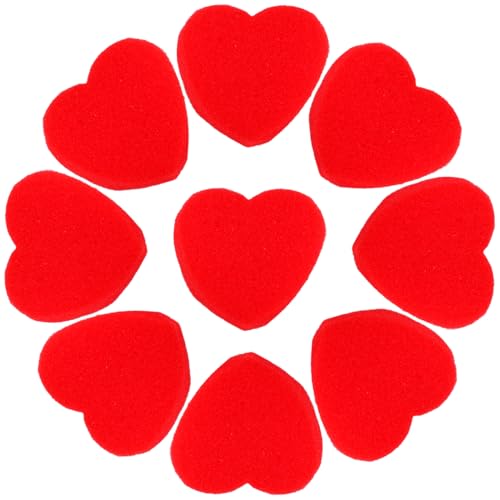 Cœurs en éponge rouge pour illusion et magie lors des spectacles en famille